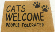 Cats Welcome People Tolerated Doormat 60x40cm