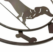 Round Dachshund Metal Wall Art 40cm