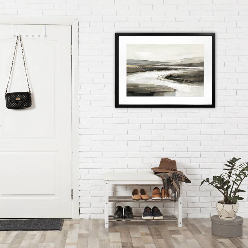 By The River Artwork Framed W Glass Front 60x80cm