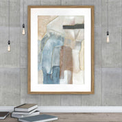 Flinders Abstract Artwork Framed W Glass Front 60x80cm