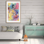 Luxury Perfume Artwork Framed W Glass Front 80x120cm