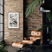 Kiki Kookaburra Artwork Framed W Glass Front 80x120cm