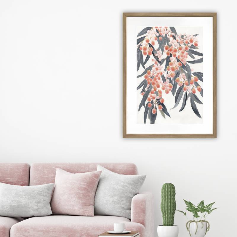 Australiana Artwork Framed W Glass Front 60x80cm