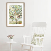 Summer Tree Artwork Framed W Glass Front 60x80cm