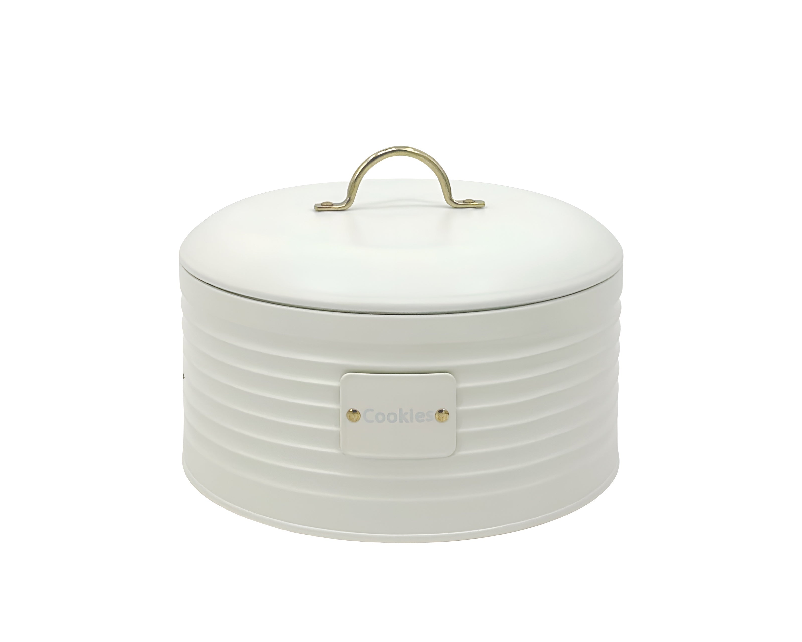 Corrugated Metal Cookie Storage Tin 21x16cm
