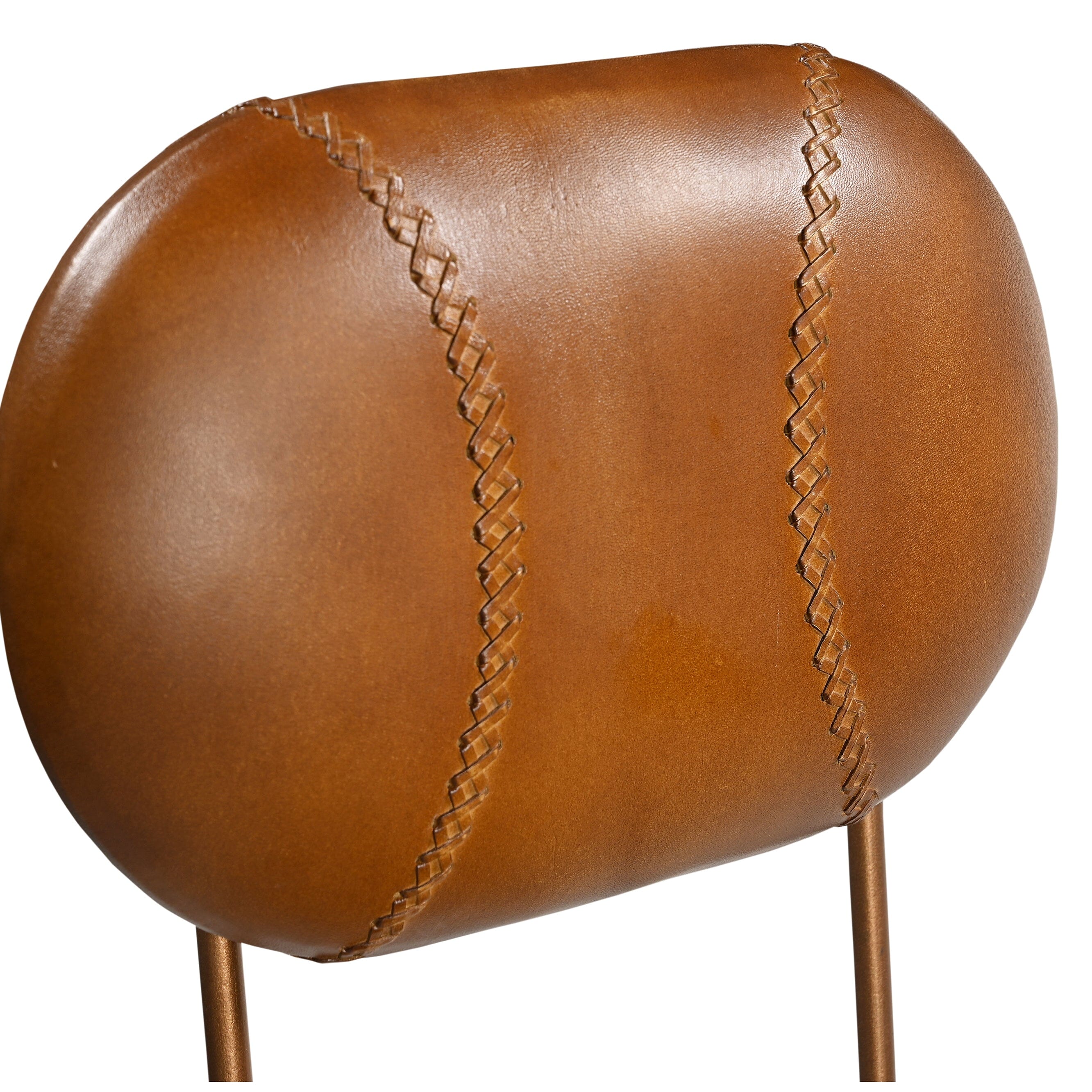 INDUSTRIAL WIND UP BAR CHAIR WITH LEATHER