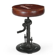 INDUSTRIAL PARIS WIND UP CAST IRON BAR STOOL