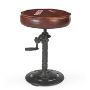 INDUSTRIAL PARIS WIND UP CAST IRON BAR STOOL