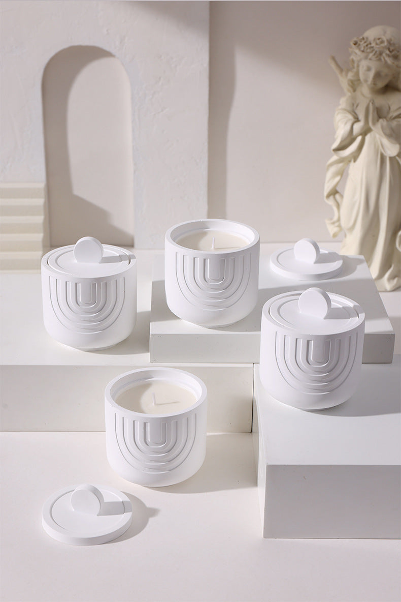 (Meditation Sandalwood)Scented Candle - Soy Wax Candle in Ceramic Pot