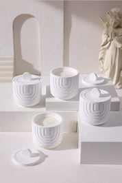 (Jasmine)Scented Candle - Soy Wax Candle in Ceramic Pot