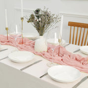 Pink Bohemian Gauze Table Runner 2-Pack - Polyester Fabric for Party and Birthday Table Decor