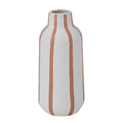 Beige and terracotta stripe vessel 