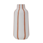Beige and terracotta stripe vessel front view 