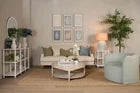 Bobbin Oak Side Table White