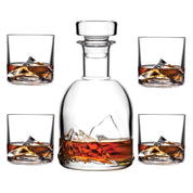 Liiton Everest Whiskey Clear Decanter And Everest Glass Set