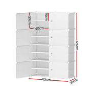 Shoe Cabinet DIY Storage Cube Shoe Box White Portable Organiser Stand