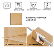 3 Pack 5-Tier Shelf Hanging Closet Organizer and Storage for Clothes (Beige)